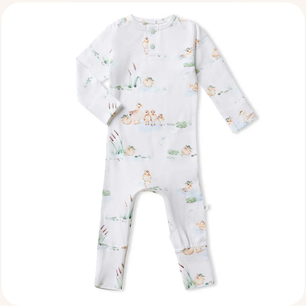 Snuggle Honey Organic Duck Pond Organic Grow Suit